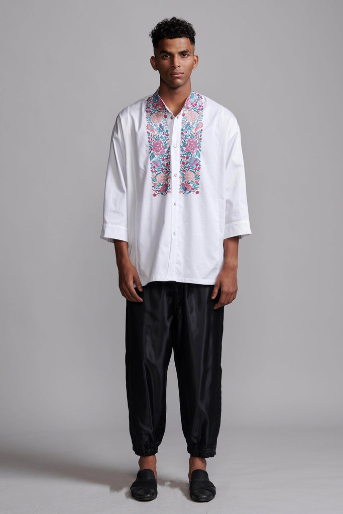 EMBROIDERED BIB SHIRT - dash and dot dash and dot