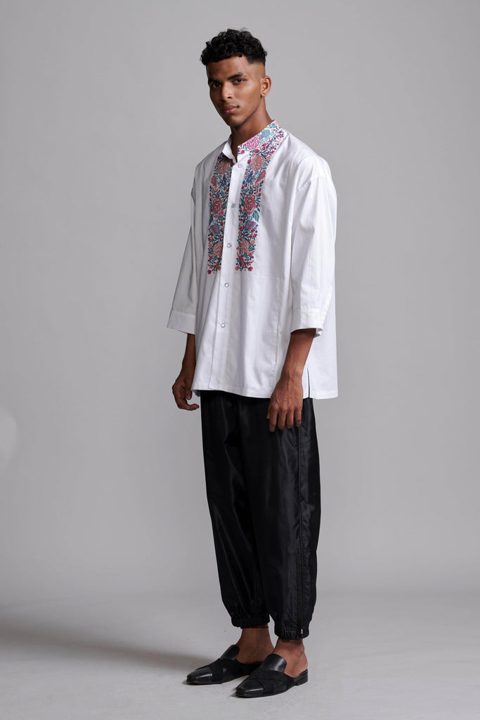 EMBROIDERED BIB SHIRT - dash and dot dash and dot