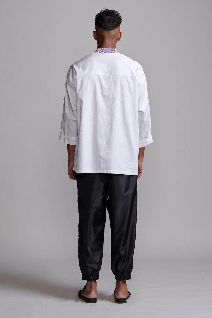 EMBROIDERED BIB SHIRT - dash and dot dash and dot