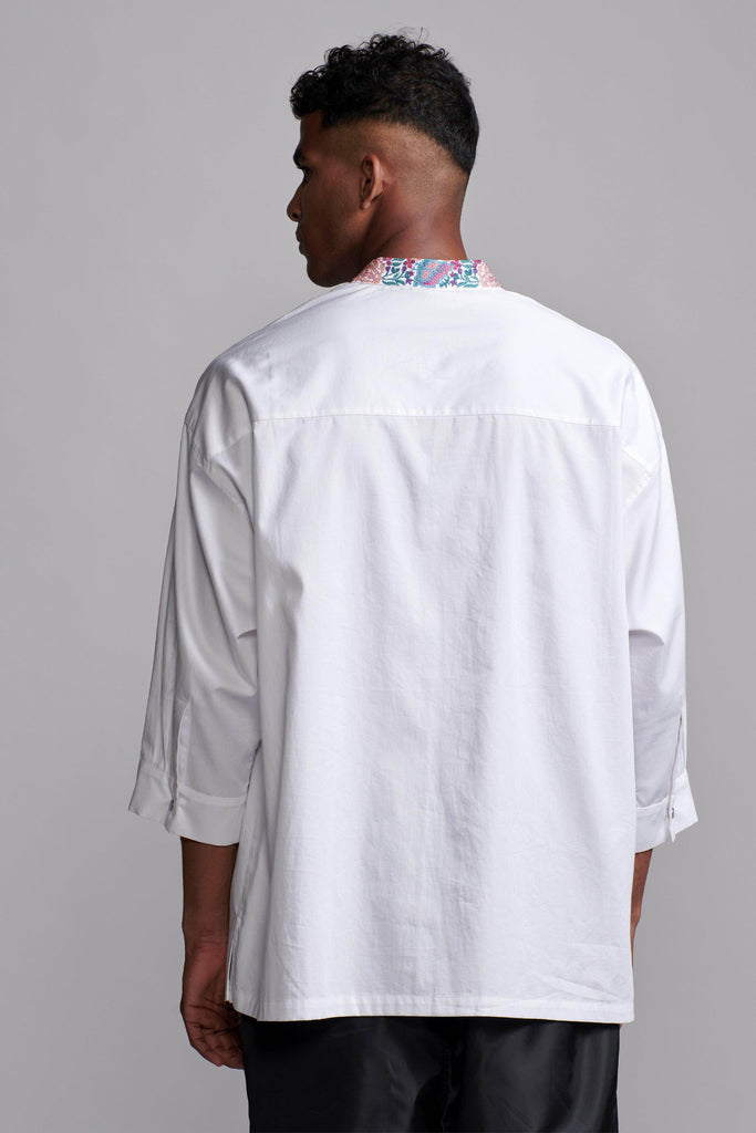 EMBROIDERED BIB SHIRT - dash and dot dash and dot