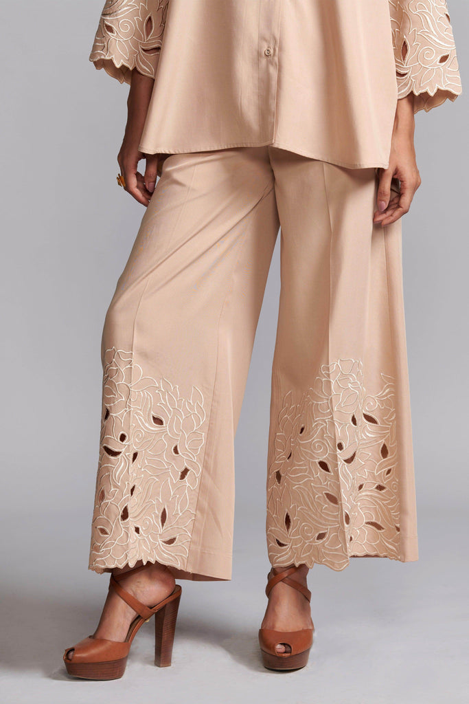 CUTWORK EMBROIDERED PANT - dash and dot dash and dot