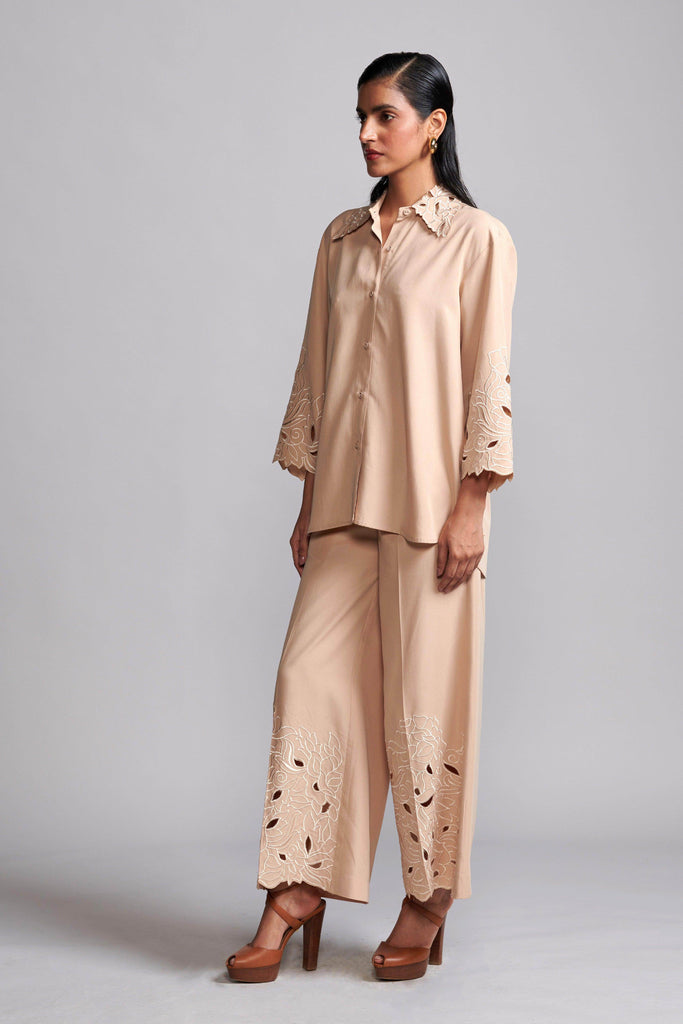 CUTWORK EMBROIDERED SHIRT - dash and dot dash and dot