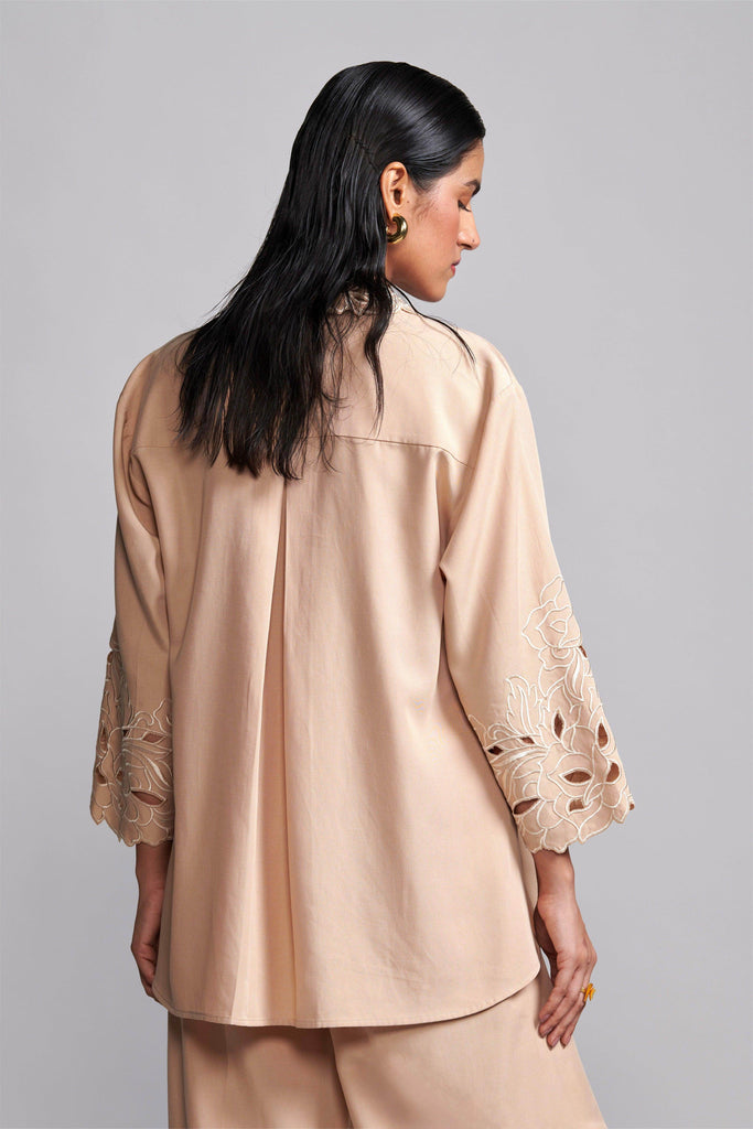 CUTWORK EMBROIDERED SHIRT - dash and dot dash and dot