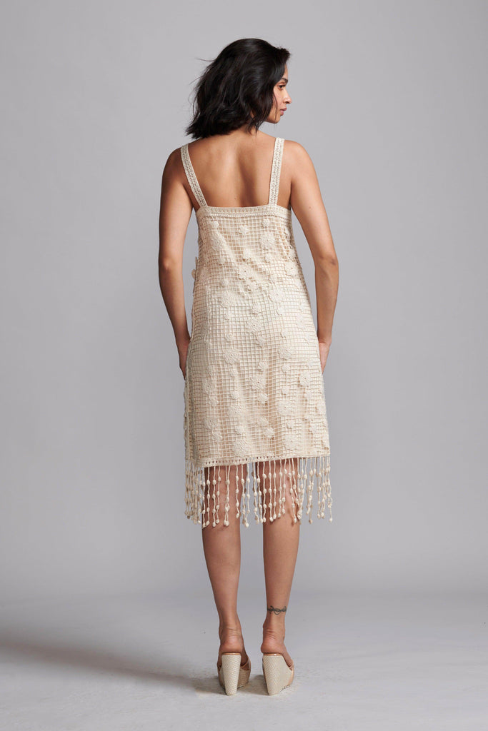 CROCHET FRINGE DRESS - dash and dot dash and dot