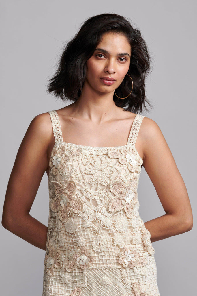 CROCHET FRINGE DRESS - dash and dot dash and dot