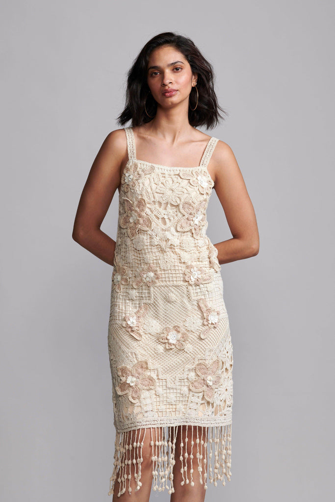 CROCHET FRINGE DRESS - dash and dot dash and dot
