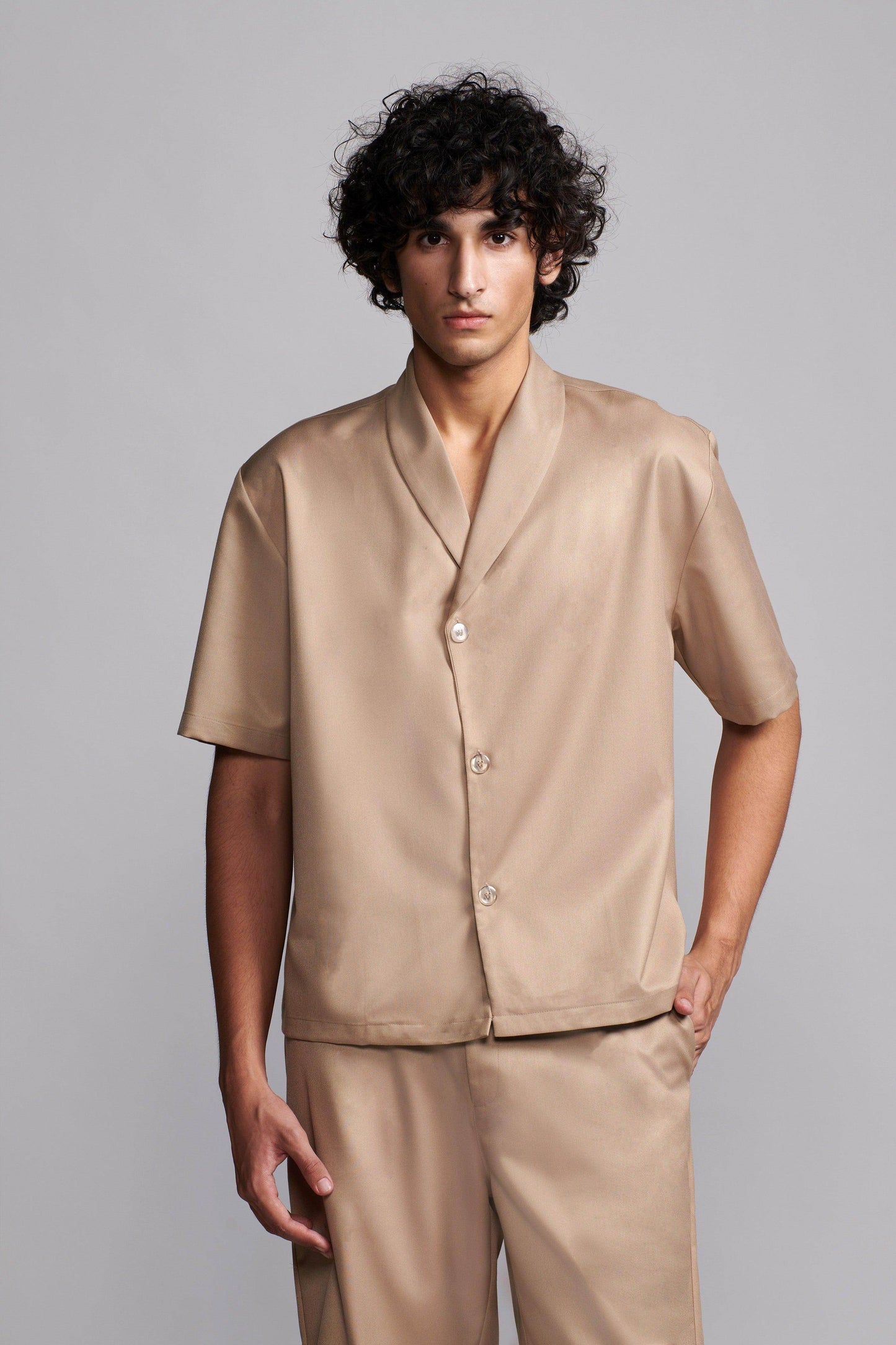 SHAWL COLLAR SHIRT - dash and dot