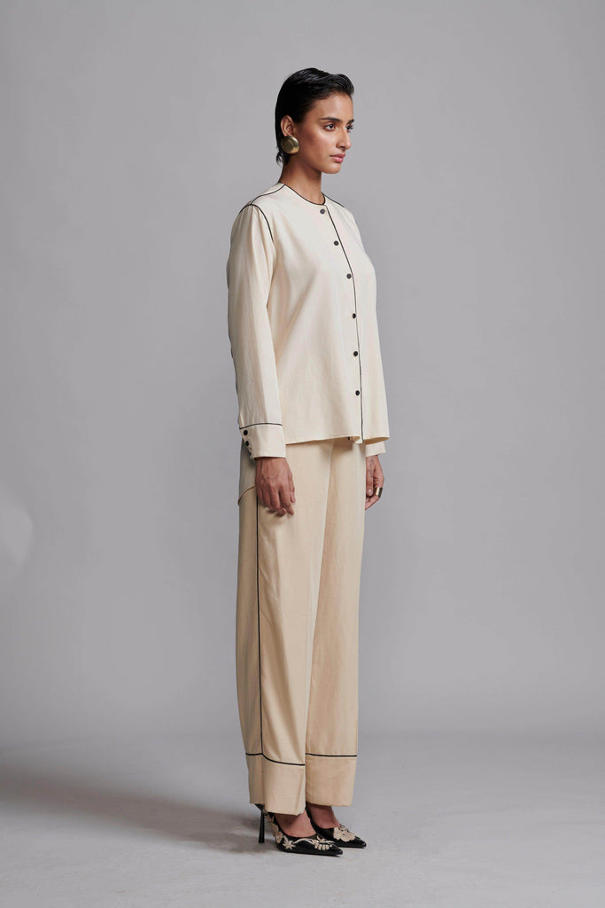 CONTRAST PIPING PANT - dash and dot dash and dot