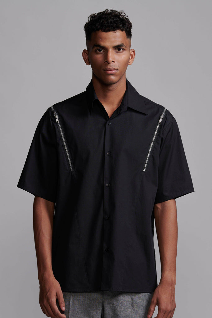 SHOULDER ZIP SHIRT - dash and dot dash and dot