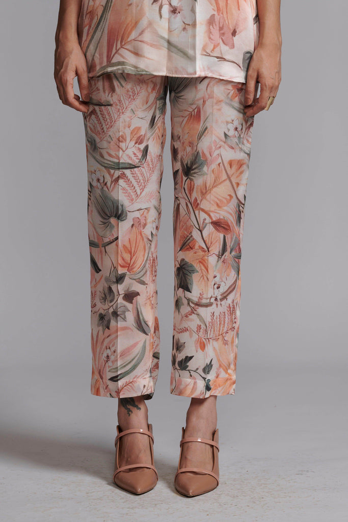 EARTHEN LEAF PRINT PANT - dash and dot dash and dot