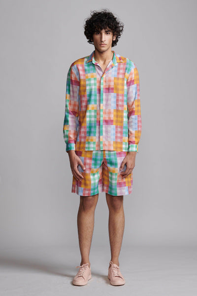 MULTICOLOUR CHECK SET - dash and dot