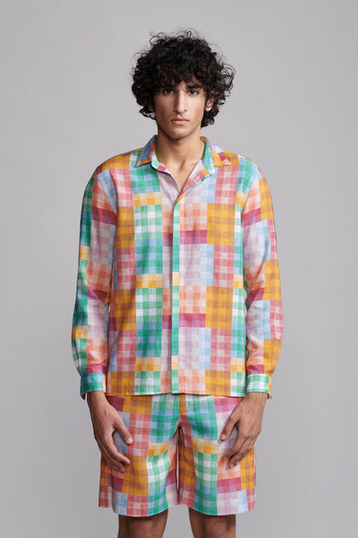 MULTICOLOUR CHECK SHIRT - dash and dot