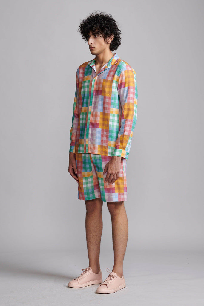 MULTICOLOUR CHECK SET - dash and dot dash and dot