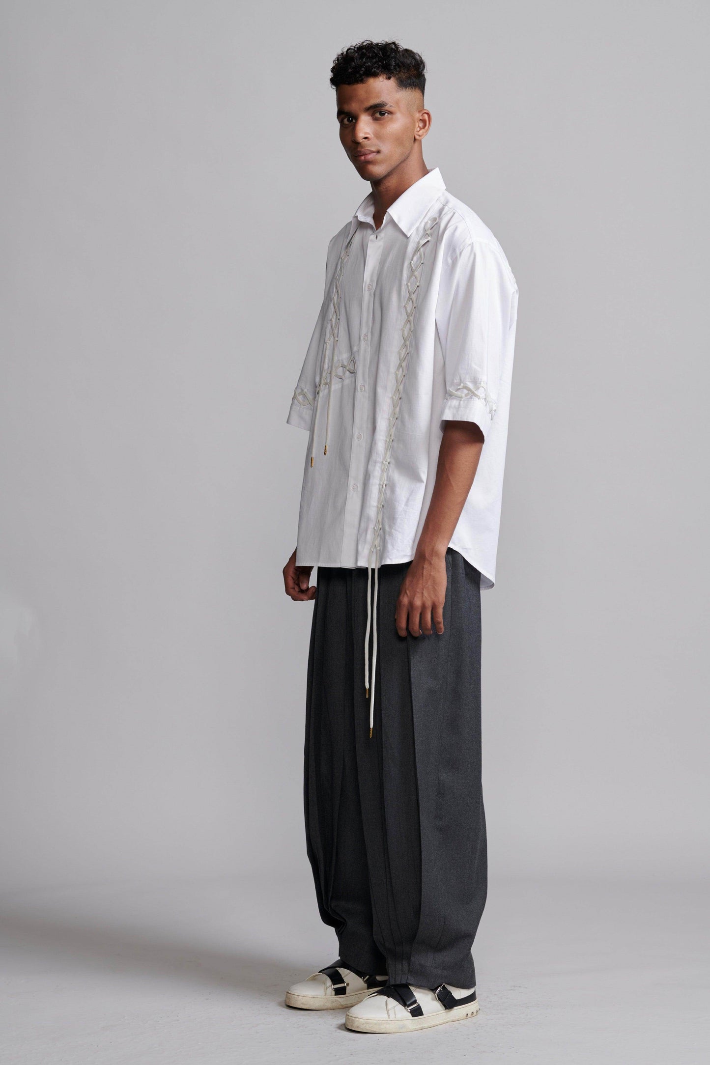 PLEATED DOWN PANT - dash and dot