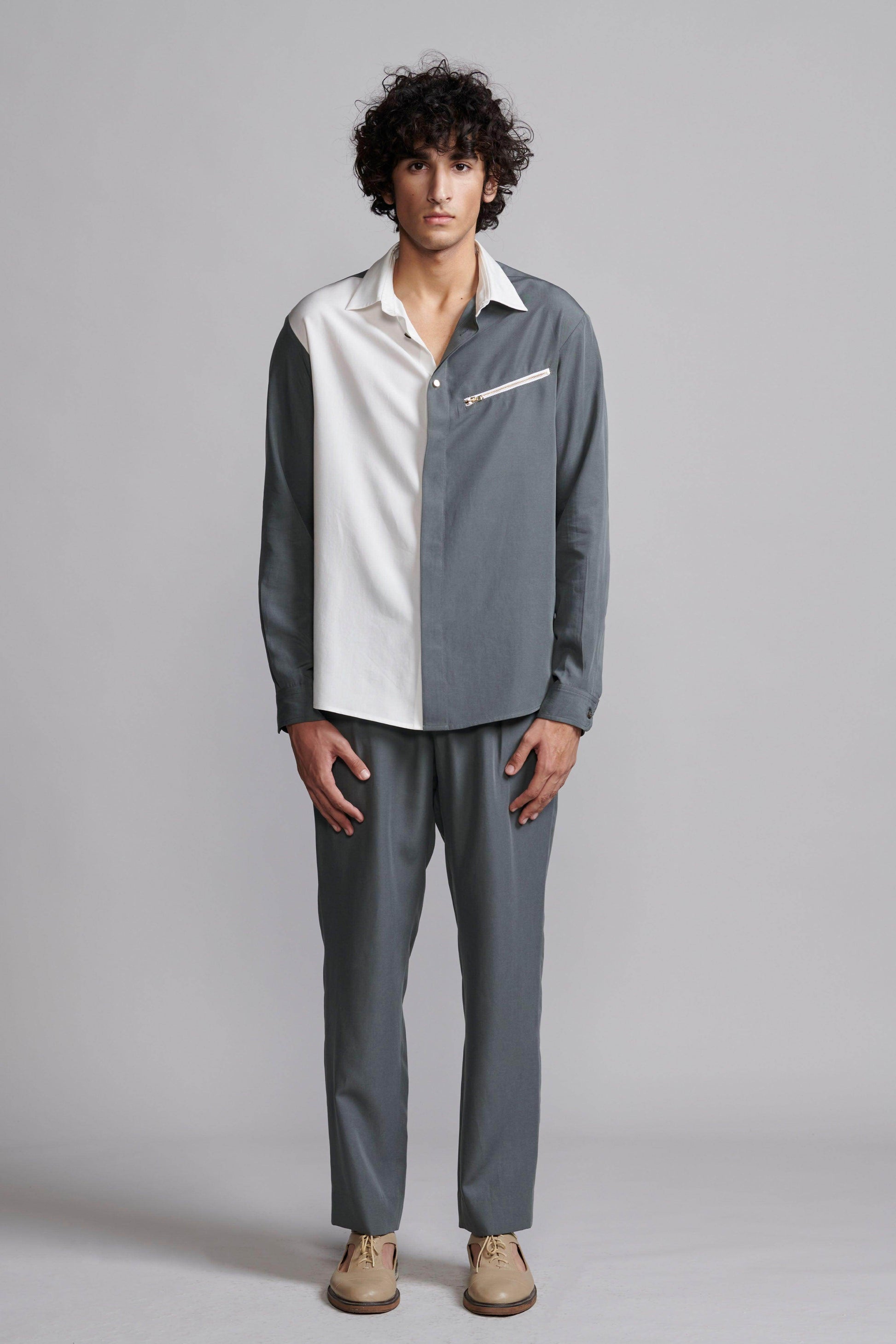 GREY/WHITE BLOCKED SET - dash and dot