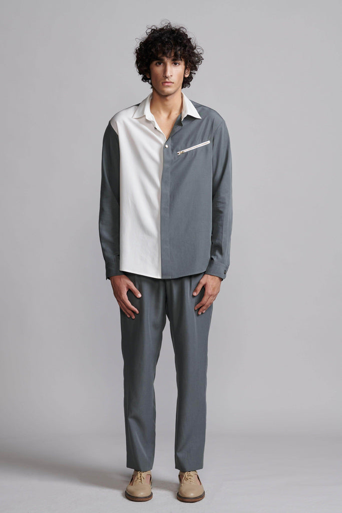 GREY/WHITE BLOCKED SET - dash and dot dash and dot