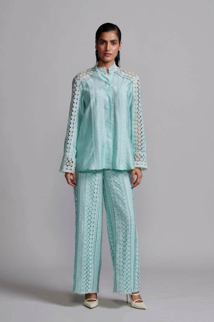 MINT BLUE LACE SET - dash and dot dash and dot