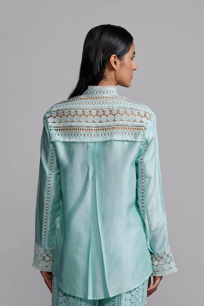 MINT BLUE LACE SET - dash and dot dash and dot