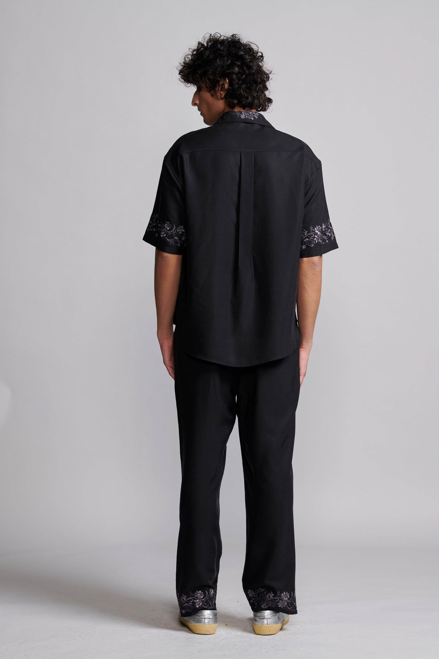 METALLIC EMBROIDERED PANT - dash and dot