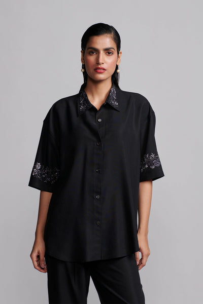 METALLIC EMBROIDERED SHIRT - dash and dot