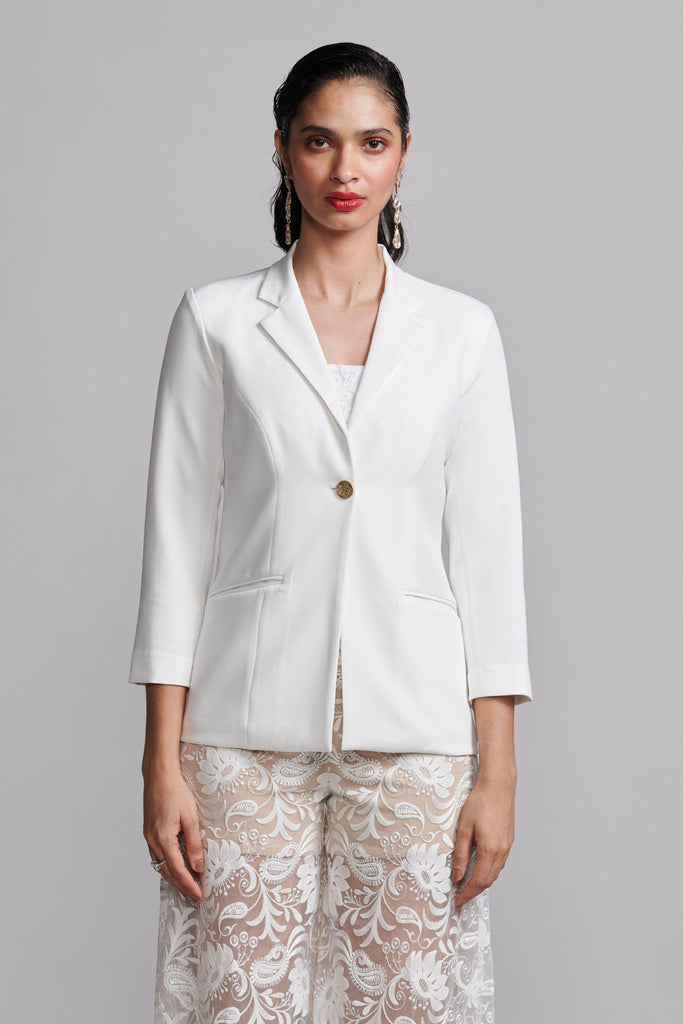 IVORY BLAZER - dash and dot dash and dot