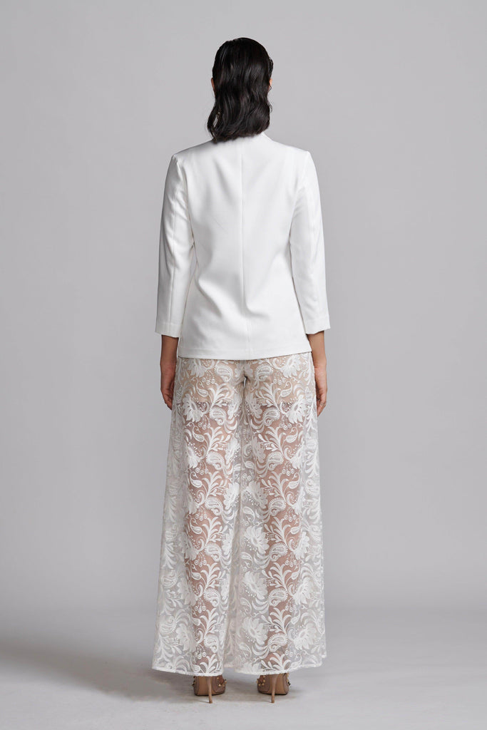 IVORY EMBROIDERED PANT - dash and dot dash and dot