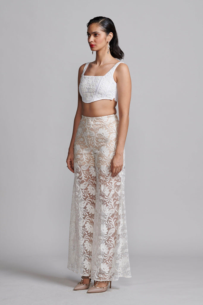 EMBROIDERED IVORY BRALETTE - dash and dot dash and dot