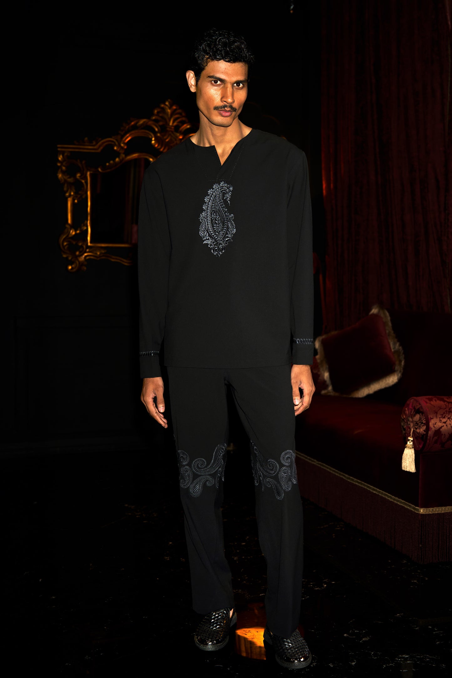 PAISLEY EMBROIDERED SHIRT