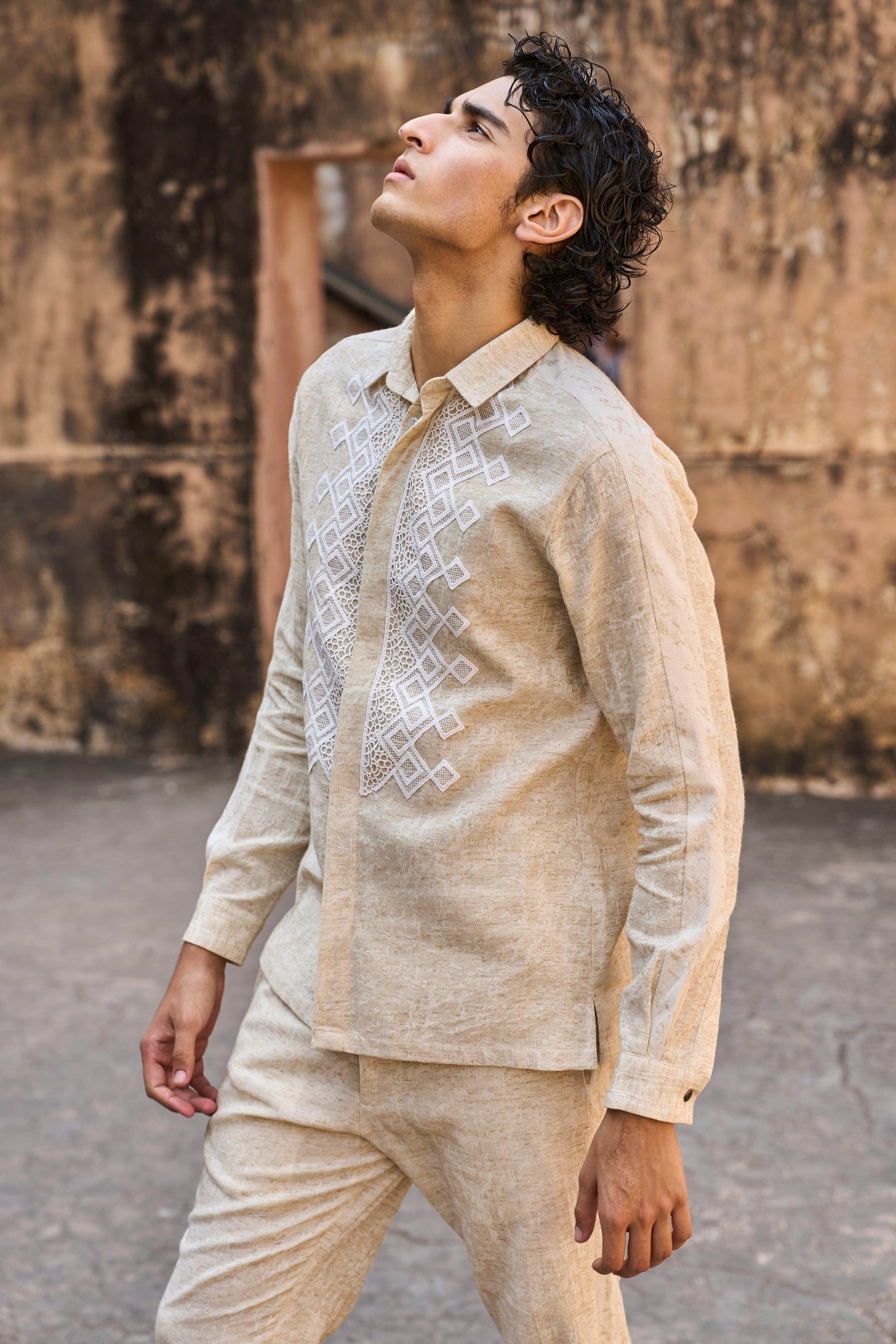 TEXTURED LINEN SET - dash and dot