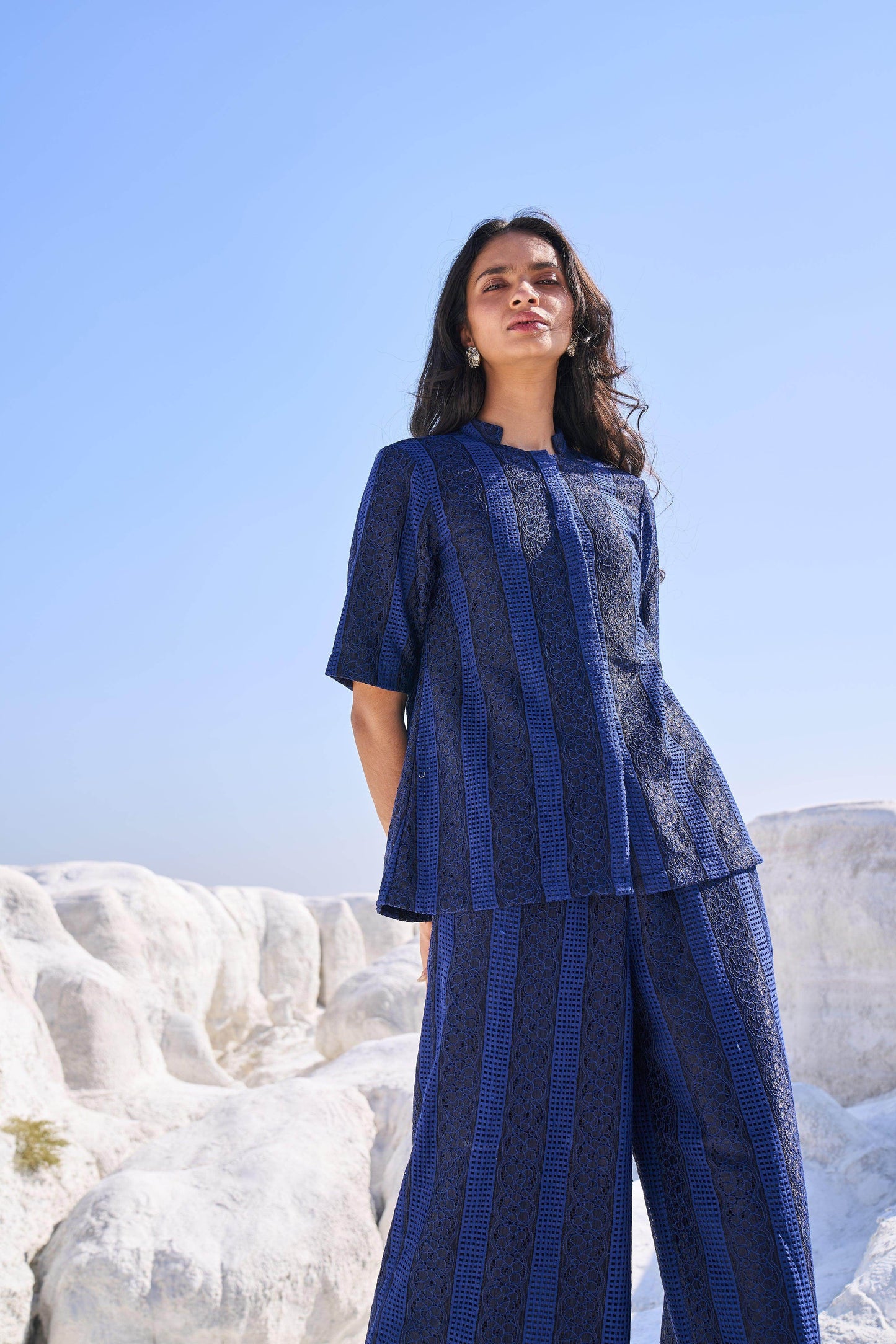 BLUE LACE SET - dash and dot