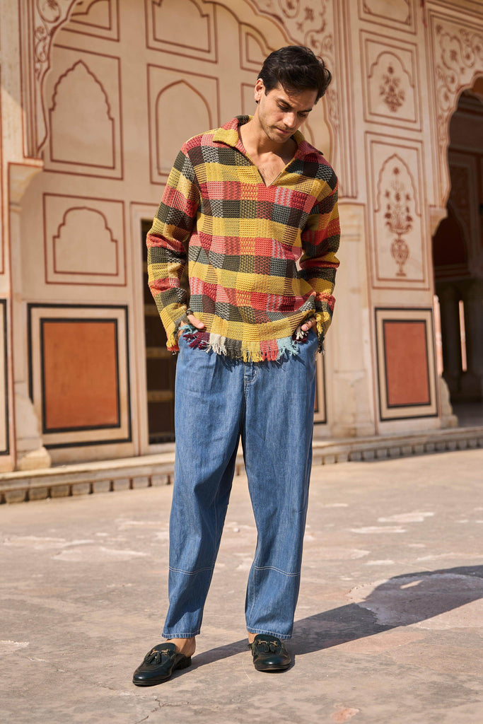 CHECK POPOVER SHIRT - dash and dot dash and dot