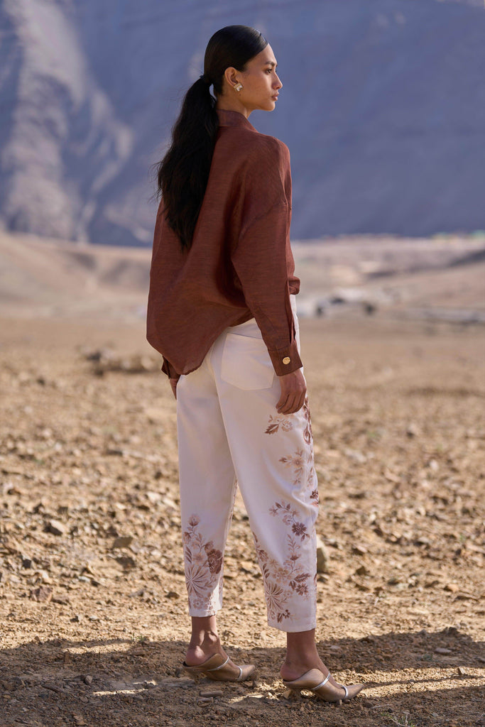 EMBROIDERED BARREL PANT - dash and dot dash and dot