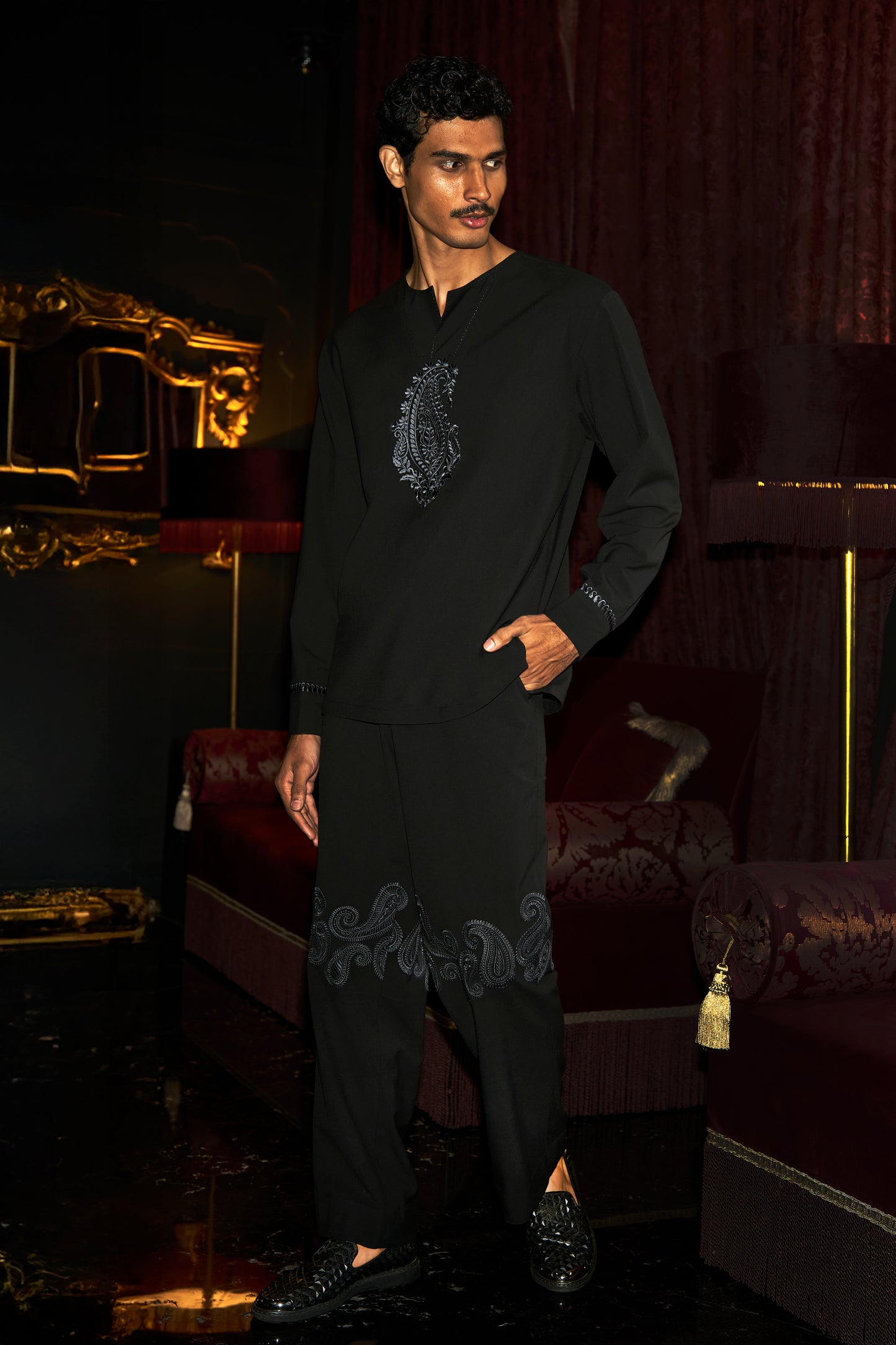 PAISLEY EMBROIDERED SHIRT