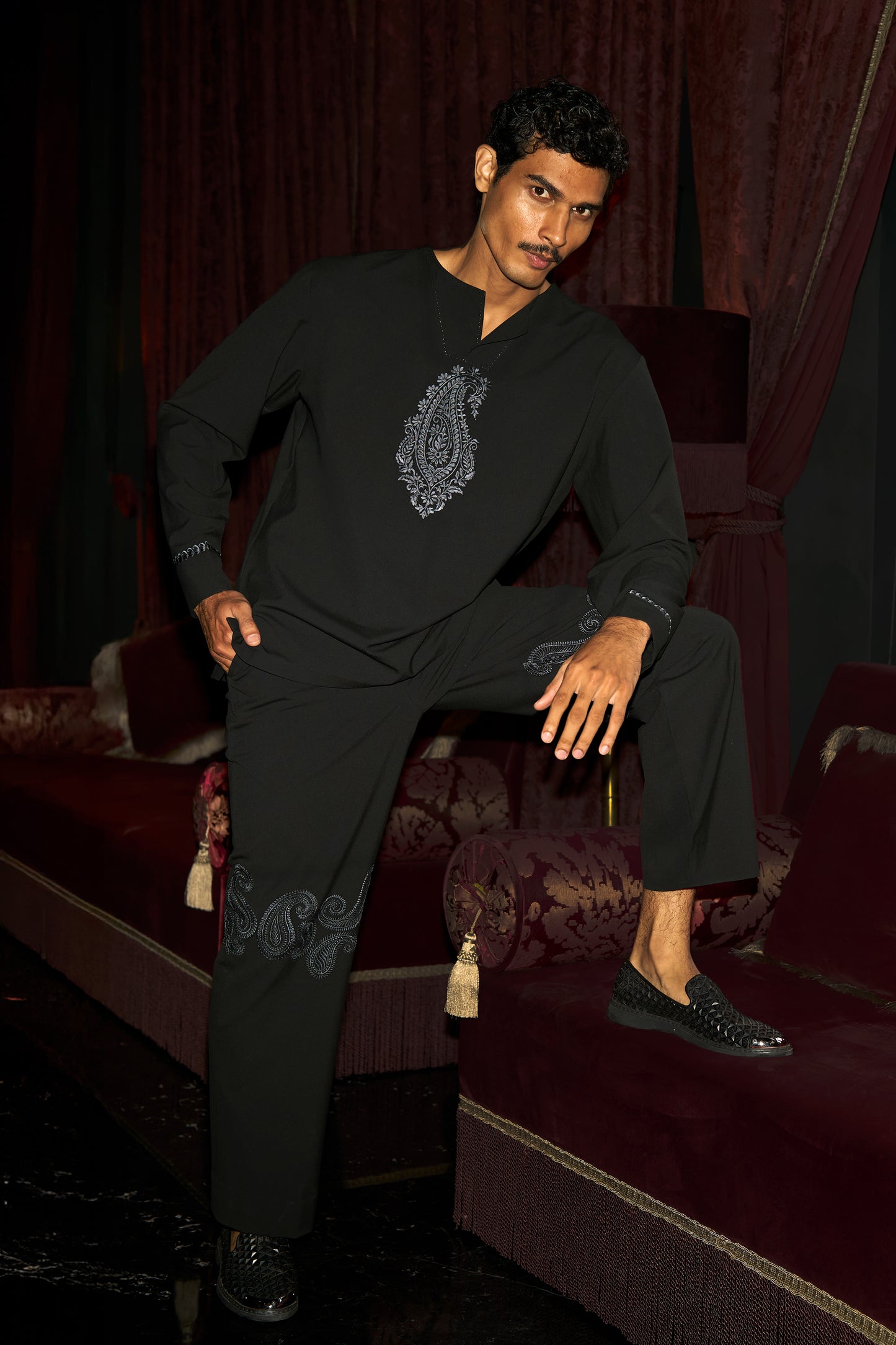 PAISLEY EMBROIDERED SHIRT