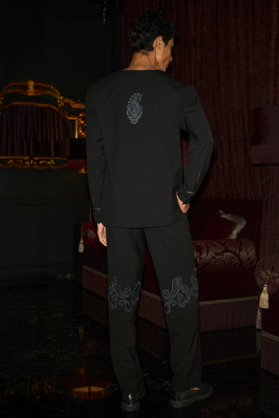 PAISLEY EMBROIDERED PANT SET