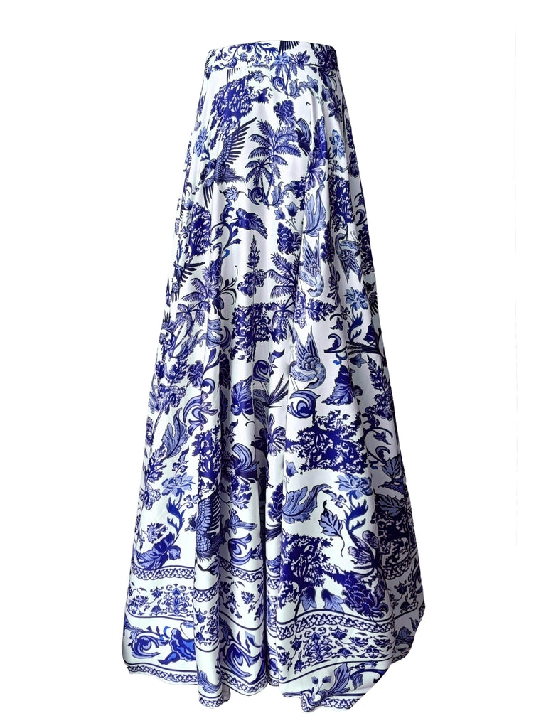 PORCELAIN PRINT MAXI SKIRT - dash and dot dash and dot