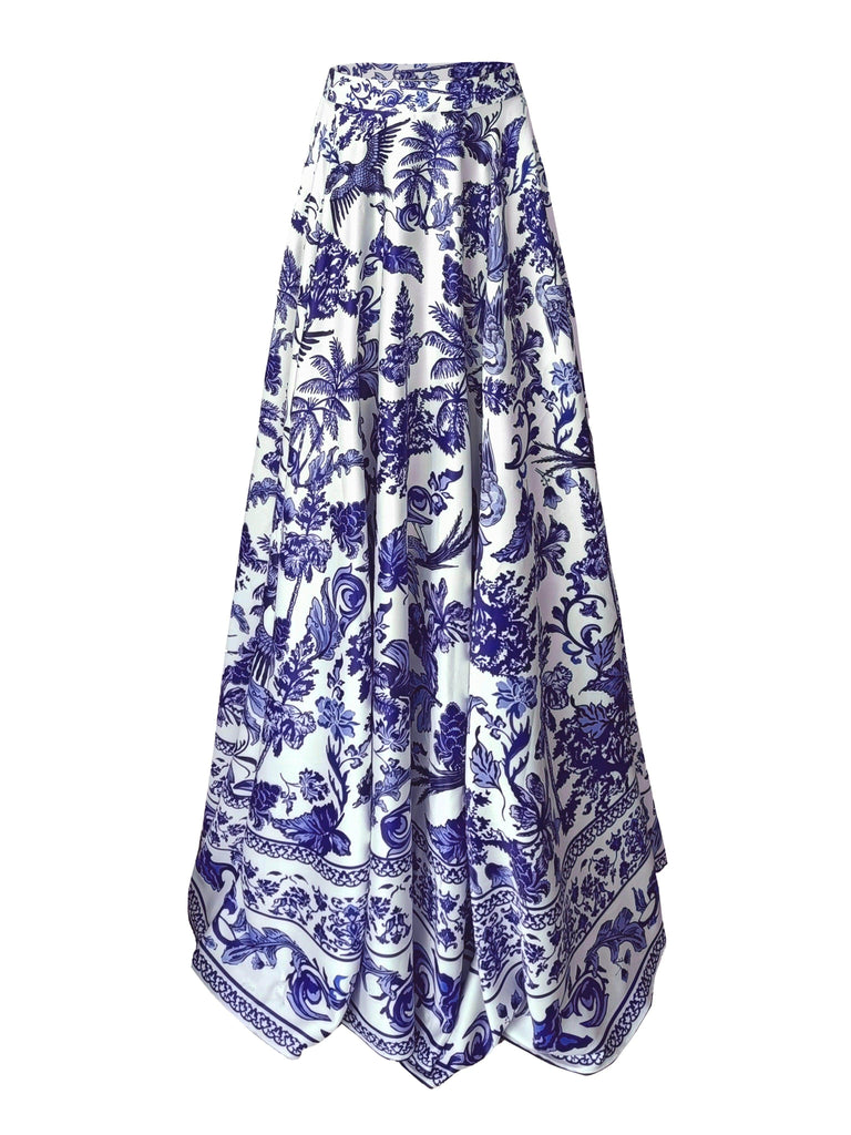 PORCELAIN PRINT TIE TOP - dash and dot dash and dot