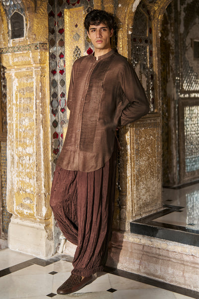 PINTUCK LONGLINE SHIRT