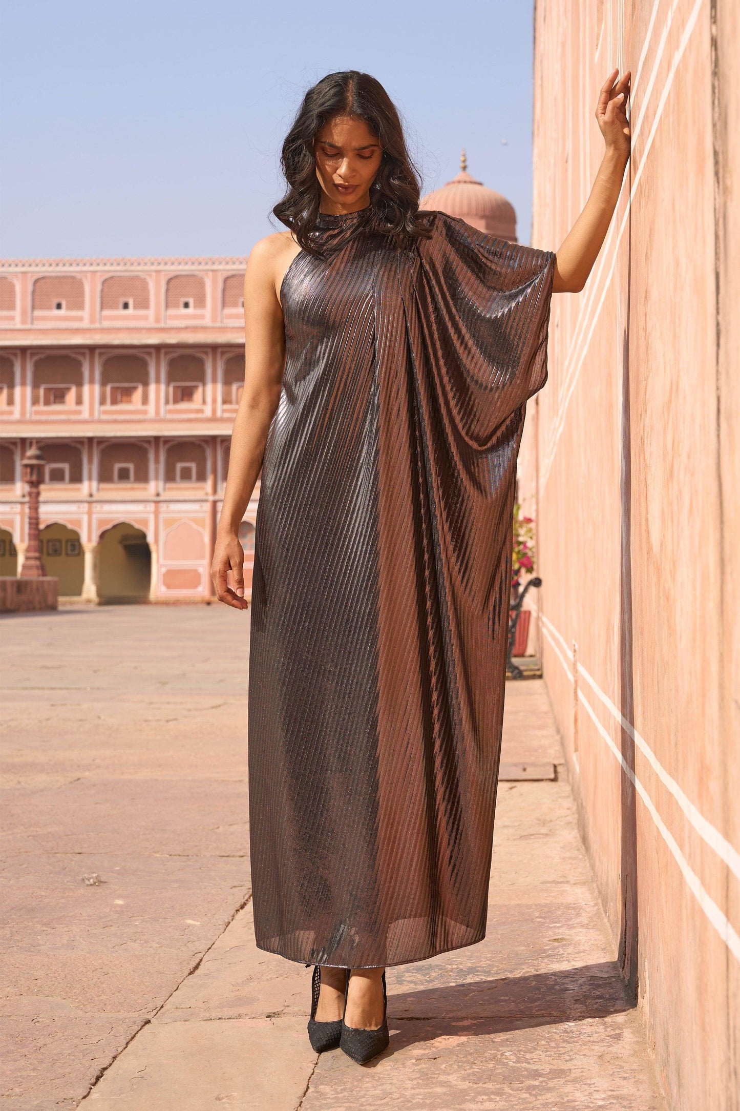 SINGLE SLEEVE KAFTAN DRESS - dash and dot