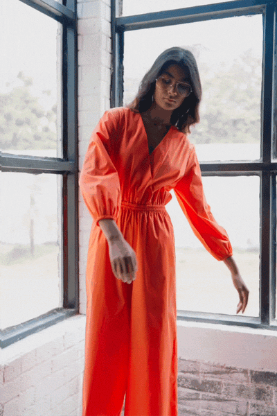 TANGERINE JUMPSUIT - dash and dot