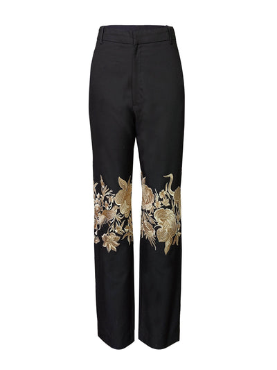 PLACEMENT EMBROIDERED PANTS - dash and dot