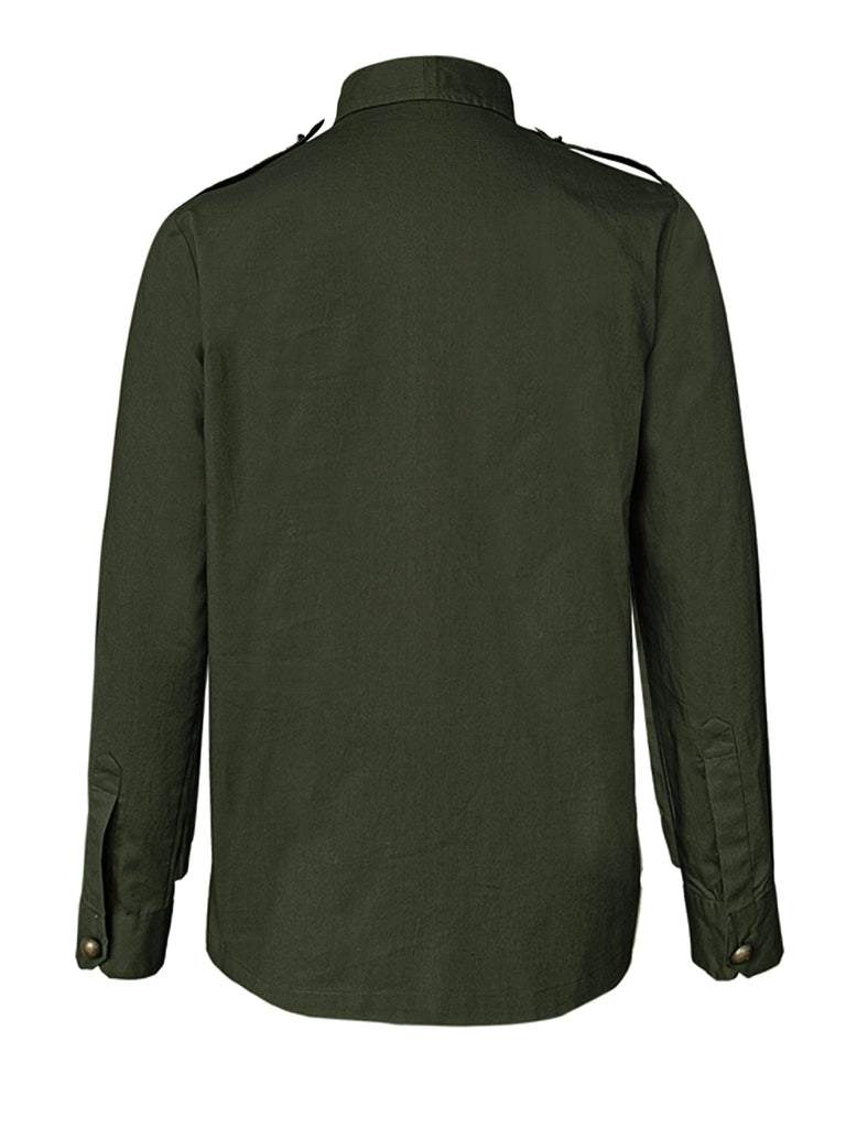 MILITARY BUTTON SHIRT - dash and dot dash and dot