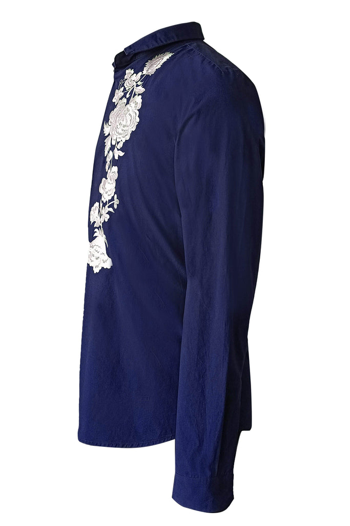 EMBROIDERED BLUE SHIRT - dash and dot dash and dot