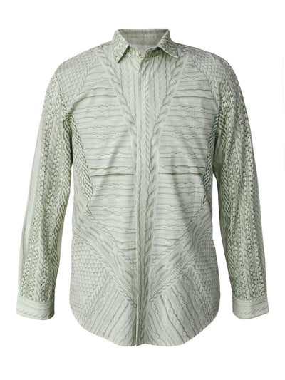 PRINTED CABLE KNIT SHIRT - dash and dot