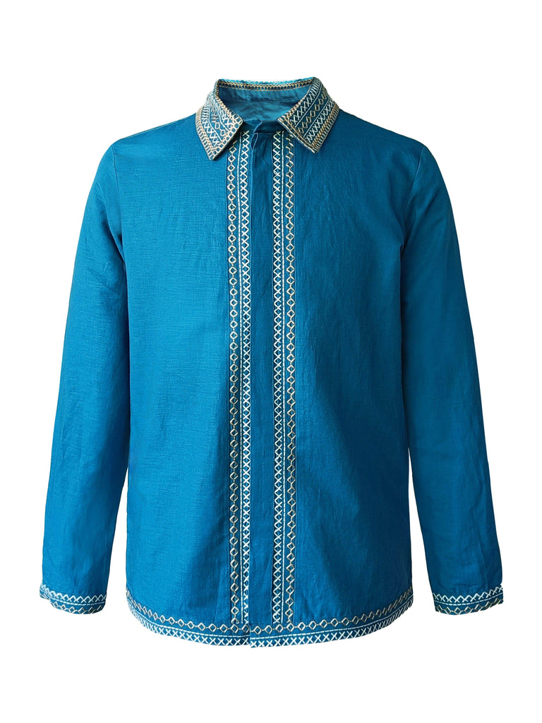 CONTRAST STITCH SHIRT - dash and dot dash and dot