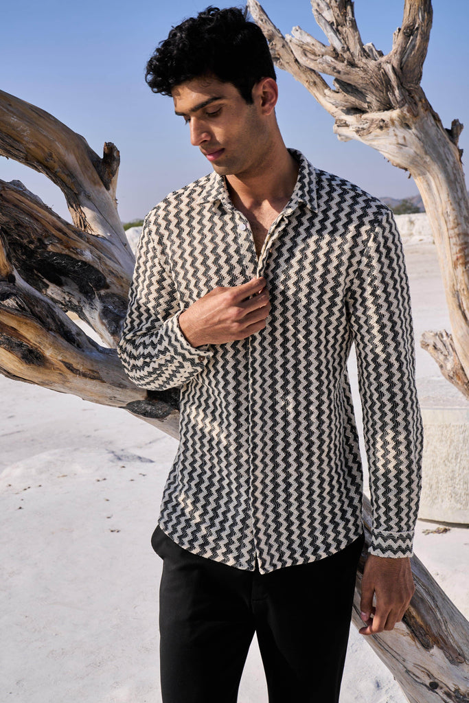 CHEVRON SHIRT AND JACKET SET - dash and dot dash and dot