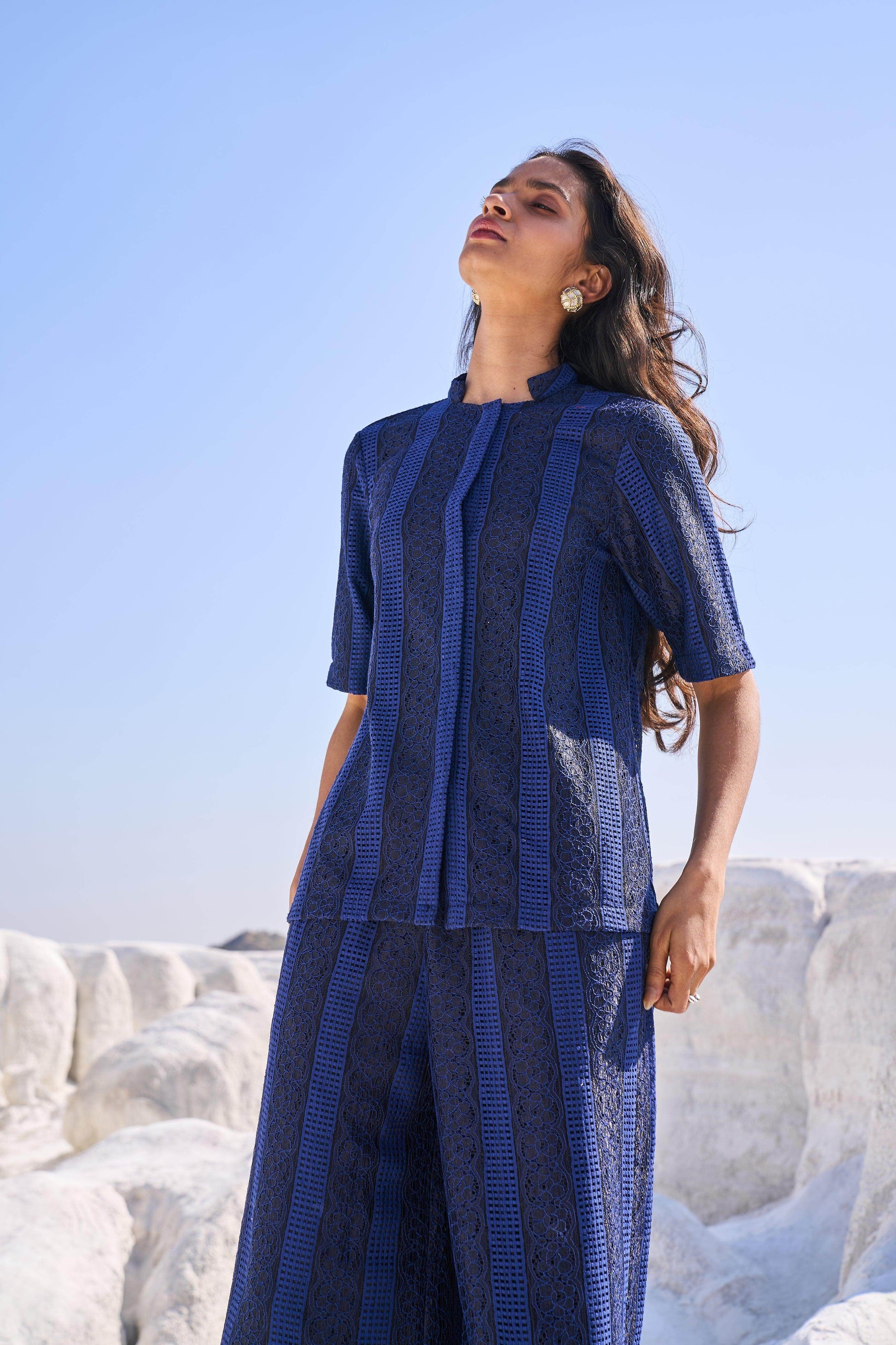 BLUE LACE SET - dash and dot