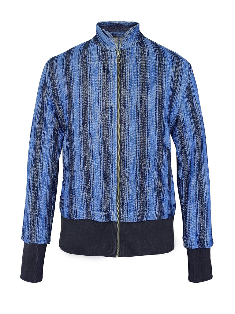 KNIT STRIPE BOMBER JACKET - dash and dot dash and dot