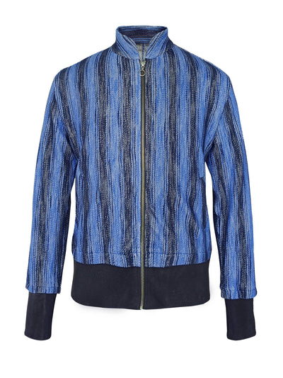 KNIT STRIPE BOMBER JACKET - dash and dot