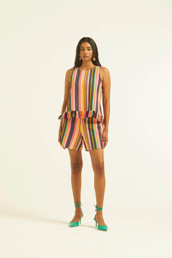 SLEEVELESS MULTI STRIPE SET - dash and dot dash and dot